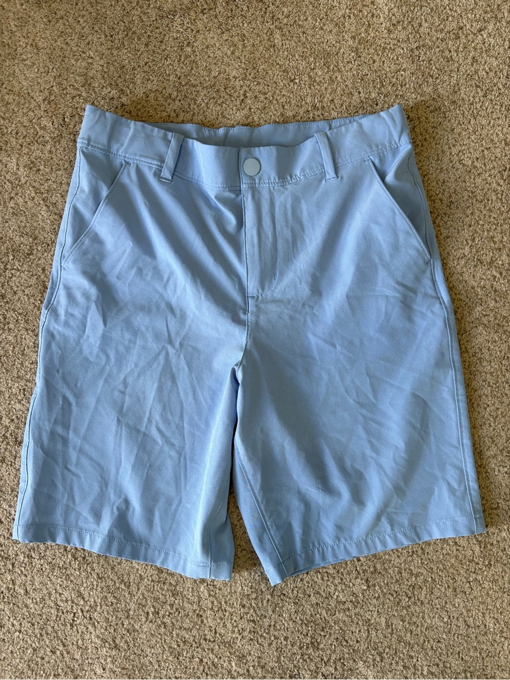 Janie and Jack Light Blue Girls' Cotton Blend Shorts